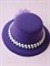 Шляпка на заколках Элегант, Фиолетовая шляпка, фиолетовый цветок - фото 11453