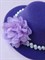 Шляпка на заколках Элегант, Фиолетовая шляпка, фиолетовый цветок - фото 11454