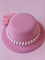 Шляпка на заколках Элегант, Розовая шляпка, розовый цветок - фото 11459