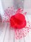 Шляпка заколка с перьями и сеточкой, красная - фото 11549