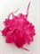 Цветок брошь с резинкой и заколкой, малиновый - фото 11558