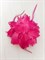 Цветок брошь с резинкой и заколкой, малиновый - фото 11560