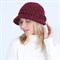 Шапка - шляпа с полями с крапинками, бордовая - фото 11626