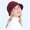 Шапка - шляпа с полями с крапинками, бордовая - фото 11627
