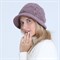Шапка - шляпа с полями с крапинками, фиолет матовый - фото 11640