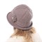 Шапка - шляпа с цветком, ровные полосы ,коричневая - фото 11705
