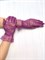 Перчатки гипюровые с оборкой, фиолетовые - фото 12432