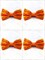 Комплект 4 шт, галстук-бабочка с пайетками, оранжевая 512-12-м4