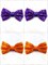 Комплект 4 шт, Галстук-бабочка с пайетками, фиолетовая и оранжевая 512-20-м4