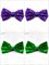 Комплект 4 шт, Галстук-бабочка с пайетками, фиолетовый и зеленый 512-22-м4