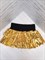 Юбка с пайетками с двумя ярусами, золотая 856-08