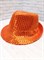 Карнавальная шляпа с пайетками, ярко-оранжевая, 58 312-07