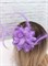 Цветок на заколке с бусинками, фиолетовый - фото 13320