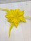Цветок на заколке с белыми крапинками, желтый - фото 13329