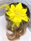 Цветок на заколке с белыми крапинками, желтый - фото 13330