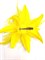 Цветок на заколке с белыми крапинками, желтый - фото 13331