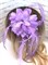 Цветок на заколке с бусинками, фиолетовый - фото 13337