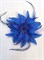 Цветок на заколке с белыми крапинками, синий - фото 13371