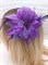 Цветок на заколке с белыми крапинками, фиолетовый - фото 13373