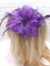 Цветок на заколке с белыми крапинками, фиолетовый - фото 13374