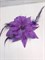 Цветок на заколке с белыми крапинками, фиолетовый - фото 13375