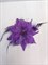 Цветок на заколке с белыми крапинками, фиолетовый - фото 13376