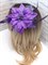 Цветок на заколке с белыми крапинками, фиолетовый - фото 13377