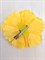 Заколка - брошь цветок Пион, диаметр 11 см, желтый - фото 13391