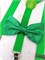 Подтяжки с бабочкой однотонные, изумрудные 532-88