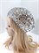 Карнавальный берет с пайетками, серебристый 316-2к