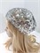 Карнавальный берет с пайетками, серебристый 316-2к