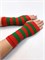 Митенки короткие, черные и желтые полоски 821-к1