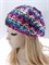 Берет блестящий с пайетками, синий 316-15