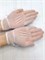 Перчатки детские "Сеточка" с бантиком, бежевые 230-2