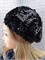 Карнавальный берет с пайетками, черный 316-1