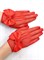 Перчатки детские "Сеточка" с бантиком, красные 230-3