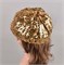 Карнавальный берет с пайетками, золотистый 316-3