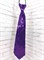 Галстук 35 см с пайетками, фиолетовый 515-10