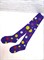 Гольфы длинные в горох, фиолетовые 706-5