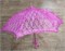 Зонт кружевной, малиновый, 75 см 614-28