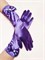 Детские перчатки атласные длинные с бантиком, фиолетовые 216-14
