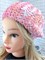 Карнавальный берет с пайетками, розовый 316-6