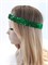 Повязка на голову с пайетками, зеленая 318-10