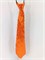 Галстук 35 см с пайетками, оранжевый 515-13