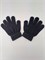 Перчатки детские трикотажные на 4-10 лет, черные 290-1