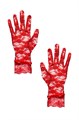 Перчатки с оборкой ажурные красные - фото 4518