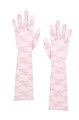 Перчатки розовые 40 см гипюровые ажурные - фото 4533