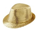 Карнавальная шляпа с пайетками, золотистая, размер 54 - фото 4593