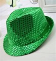 Карнавальная шляпа с пайетками, зеленая, размер 58 - фото 4598