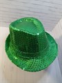 Карнавальная шляпа с пайетками, зеленая, размер 58 - фото 4599